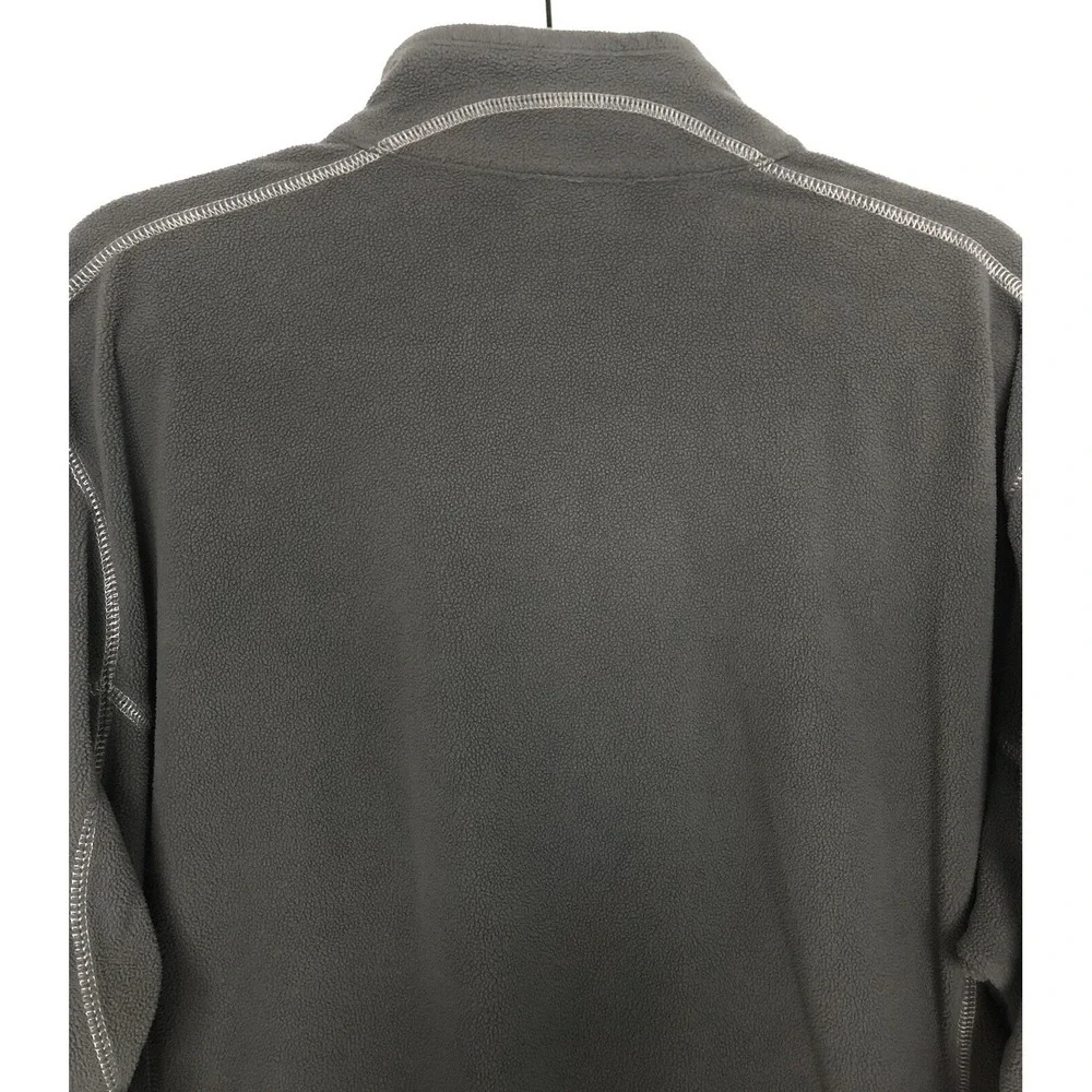 Columbia Pullover Fleece Men's L Gray Zip Neck Jumper Quarter Zipper